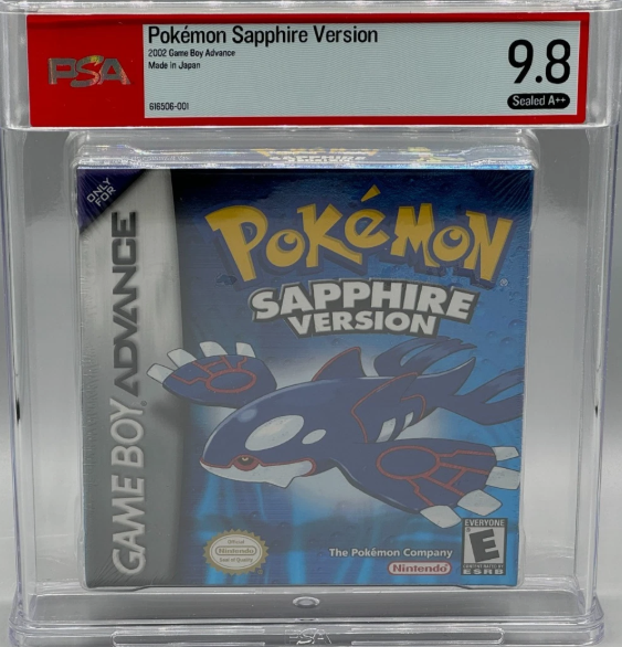 Pokemon Sapphire Version Nintendo Game Boy Advance Sealed New PSA 9.8 A++ Graded